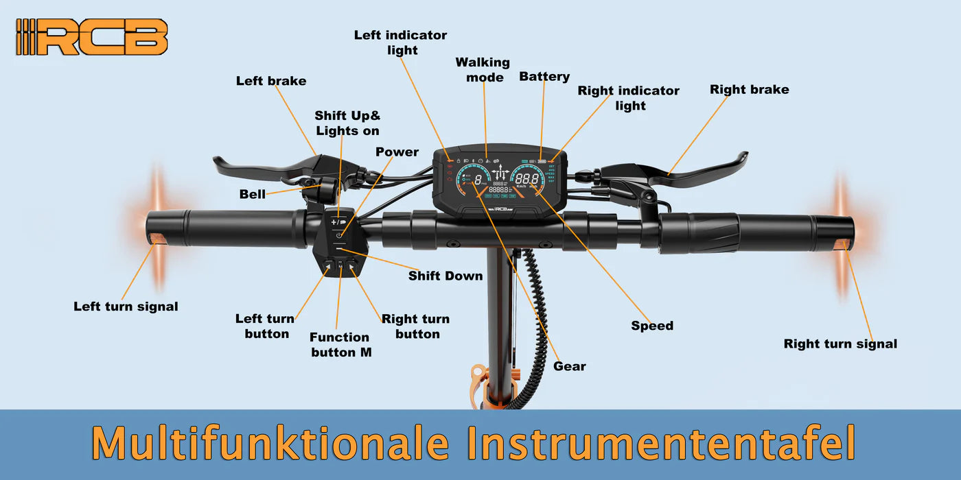 RCB D5 PRO ABE Elektroroller Blinker Ultra (RCB D5 PRO NFC+Turn Signal) Aran Shop