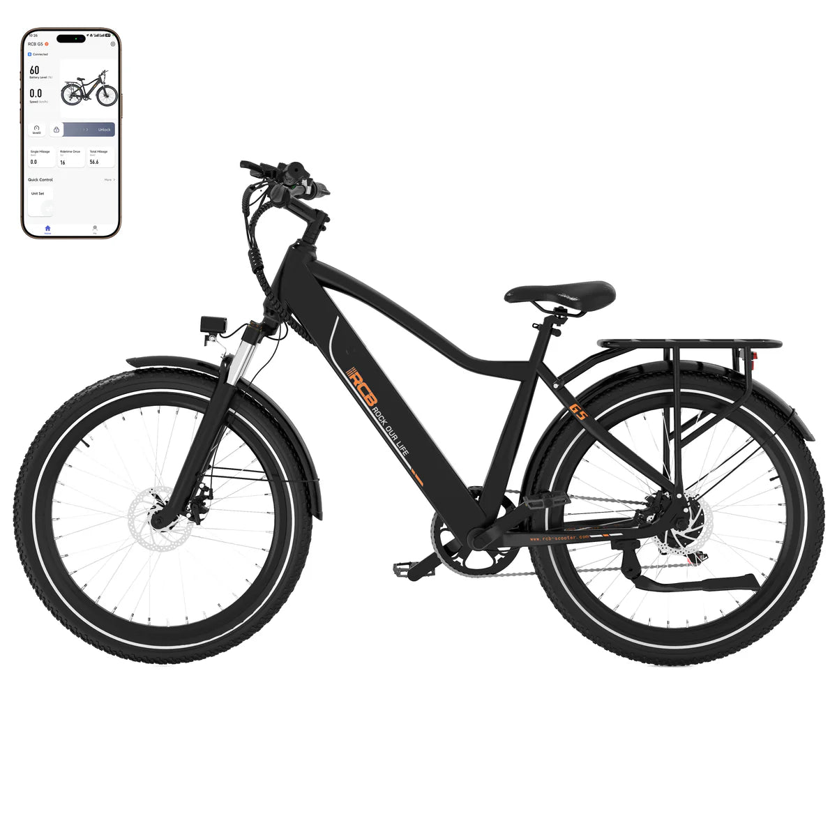 RCB G5 Elektrofahrrad für Erwachsene (RCB App & NFC E Bike) Aran Shop
