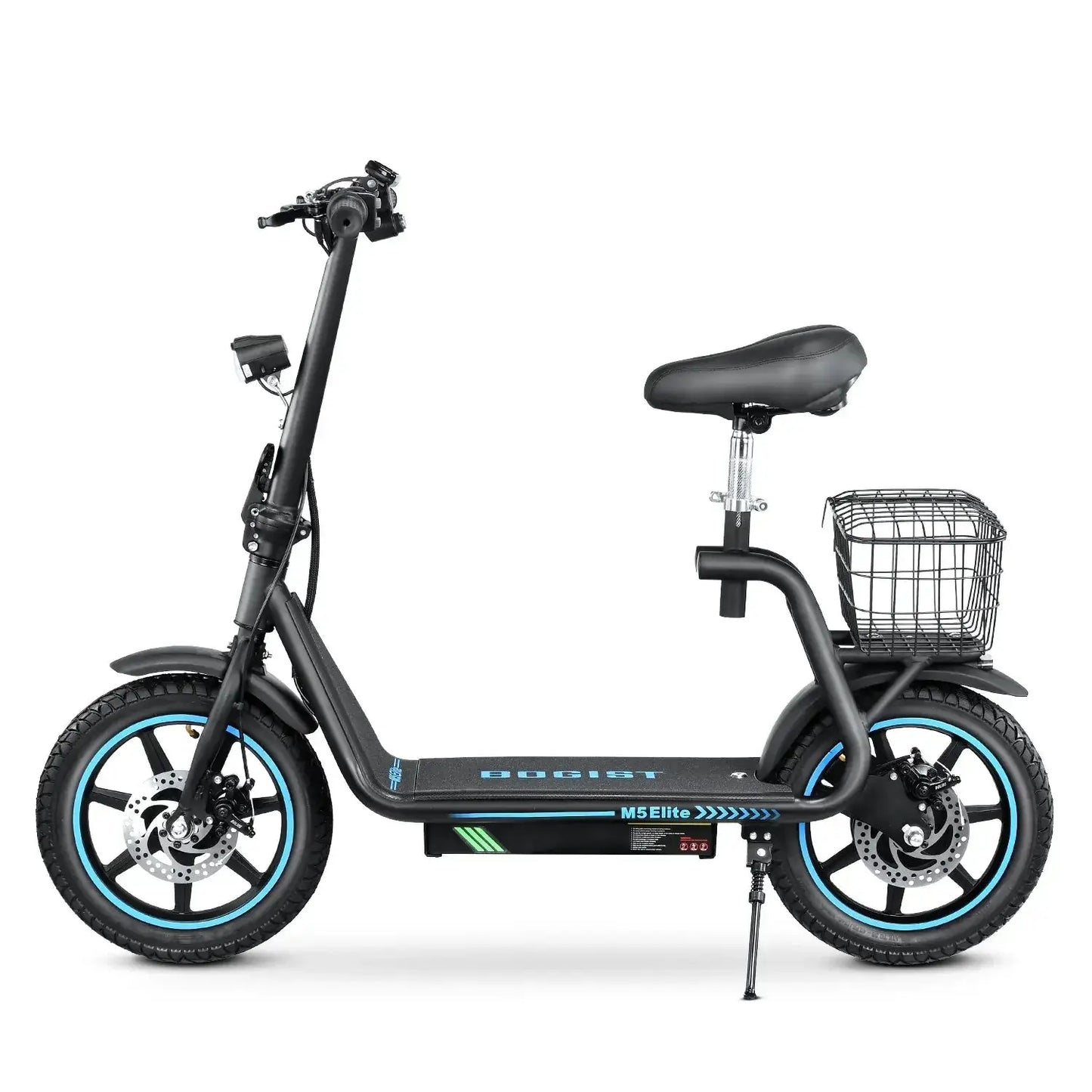 BOGIST M5 Elite-Honeywhale Zima Blue Electric Scooter 14” Front Rear Tire 500W 40-45 KM Range More Powerful for EU Aran Shop