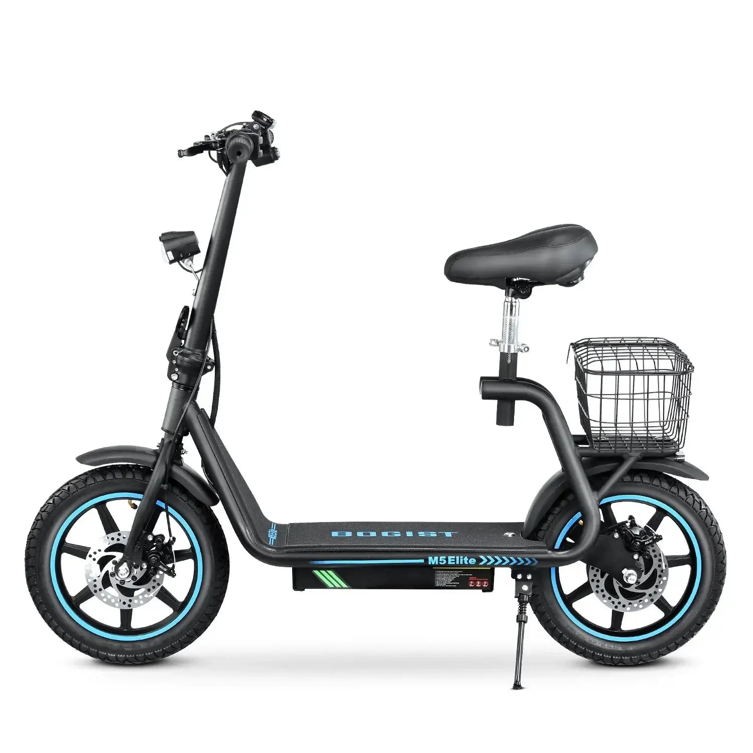 BOGIST M5 Elite-Honeywhale Zima Blue Electric Scooter 14” Front Rear Tire 500W 40-45 KM Range More Powerful for EU Aran Shop