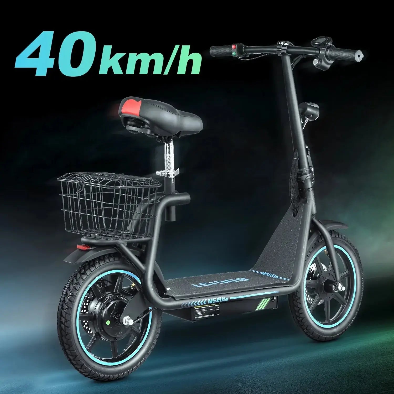 BOGIST M5 Elite-Honeywhale Zima Blue Electric Scooter 14” Front Rear Tire 500W 40-45 KM Range More Powerful for EU Aran Shop
