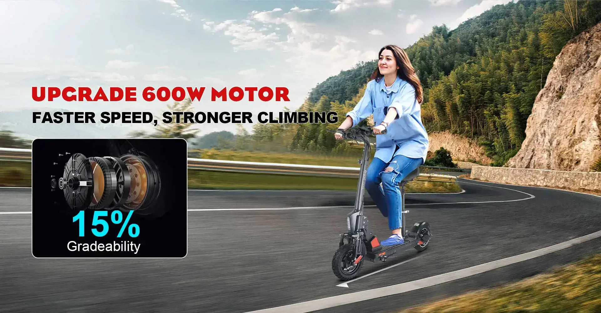 BOGIST C1 Pro Electric Scooter, 500W 48V 13Ah 40km or 20 Ah 70km Aran Shop