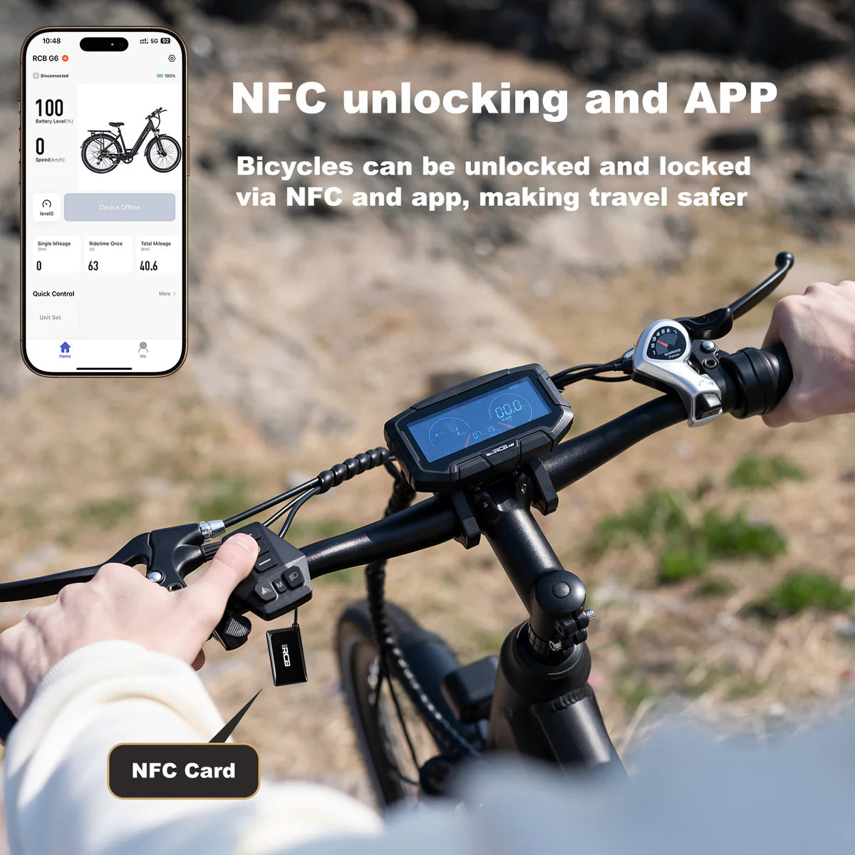 RCB G5 Elektrofahrrad für Erwachsene (RCB App & NFC E Bike) Aran Shop