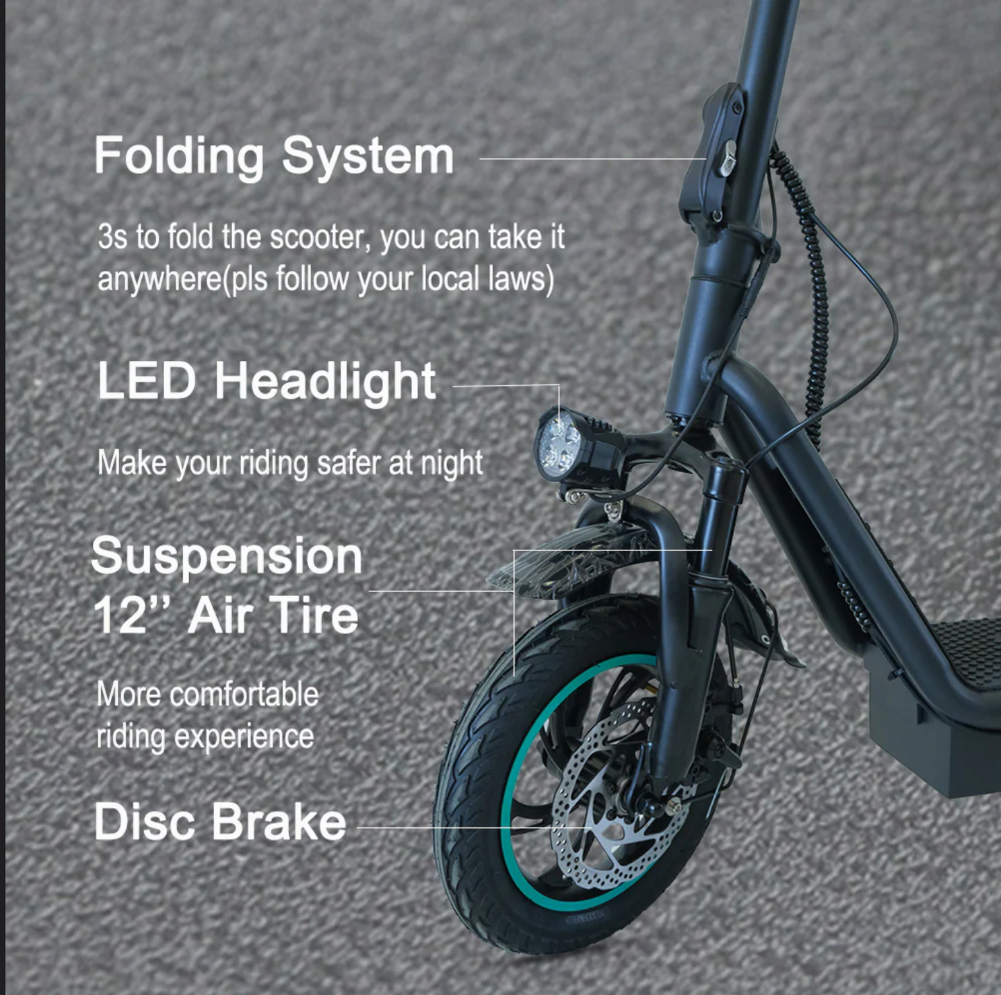 V12Pro E-Scooter – Komfort trifft Power Aran Shop