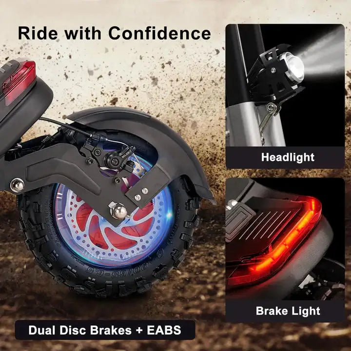 G63 Elektroroller mit 1200W Dual-Motor – Bis zu 50 km/h Offroad Performance Aran Shop