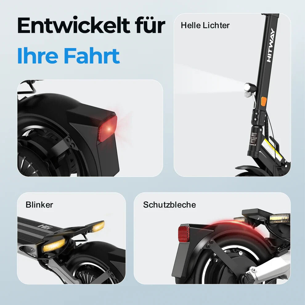 HITWAY H6 E-Scooter Mit Straßenzulassung ABE Aran Shop